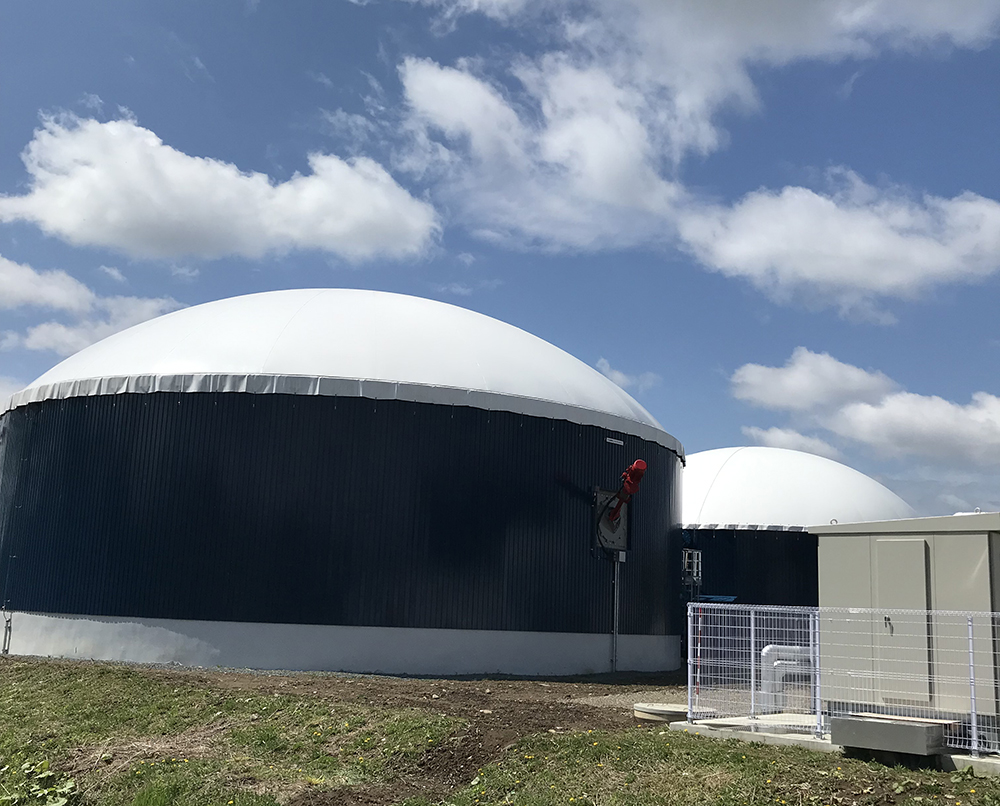阿寒町のバイオガス発電所
